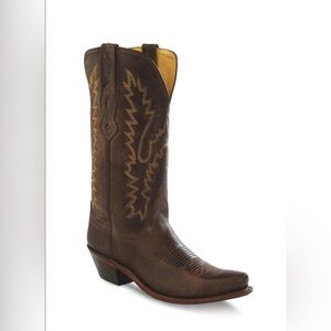 Old West women’s cowboy boots Dark Brown Heeled leather